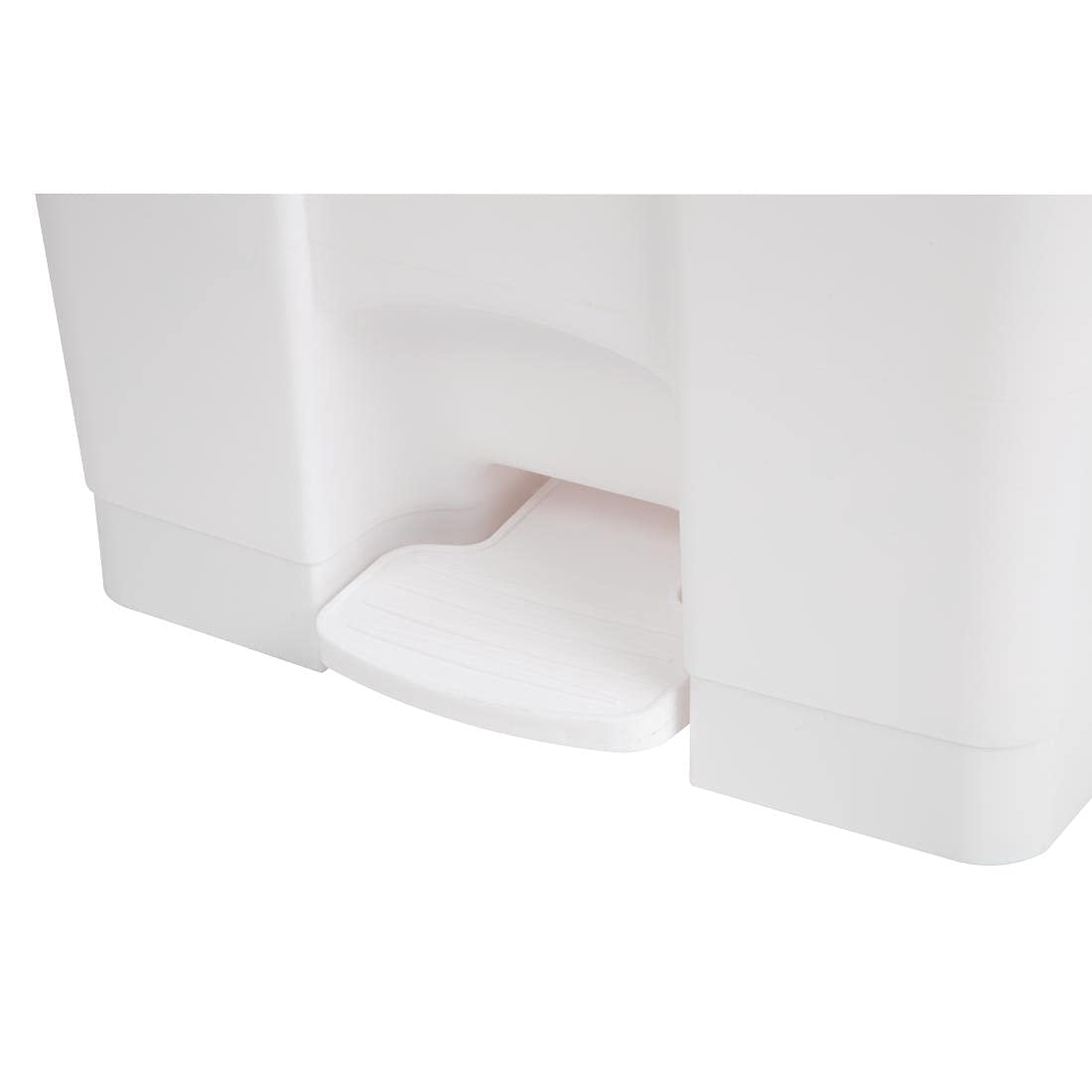 Jantex Kitchen Pedal Lid Bin White 65ltr Waste Polypropylene Catering Equipment - QUORE