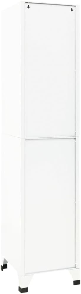 vidaXL Locker cabinet 38x45x180cm steel white, storage cabinet, locker, locker, locker, cabinet, safe, storage cabinet, steel locker, office cabinet, storage cabinets, cupboards - QUORE