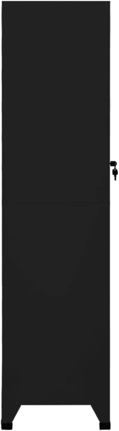 Cabinet cabinet cabinet lockers locker metal value box metal locker steel black 38x45x180cm - QUORE