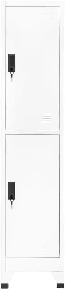 vidaXL Locker cabinet 38x45x180cm steel white, storage cabinet, locker, locker, locker, cabinet, safe, storage cabinet, steel locker, office cabinet, storage cabinets, cupboards - QUORE