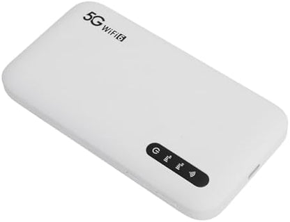 5G WiFi 6e hotspot router met simkaartsleuf, 6 apparaten high-speed poort, 6100mAh draagbare wifi hotspot voor telefoon, tablet, intieme reizen