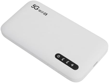 5G WiFi 6e hotspot router met simkaartsleuf, 6 apparaten high-speed poort, 6100mAh draagbare wifi hotspot voor telefoon, tablet, intieme reizen