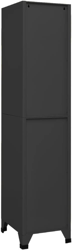 vidaXL Locker cabinet 38x45x180 cm steel anthracite colored - QUORE