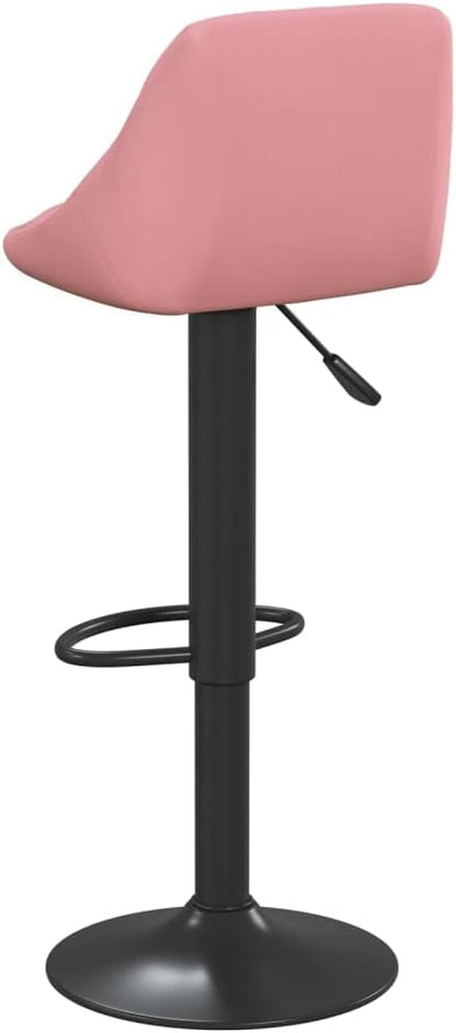 vidaXL Barkrukken 2 st fluweel roze