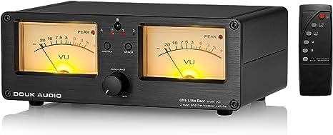 Dual Analoge VU Meter Audio Switcher 2 Way Amp/Speaker Audio Switcher Box Amp Selector DB Paneel Display