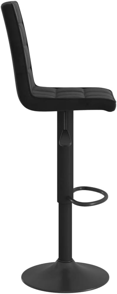 vidaXL Barkrukken 2 st fluweel zwart, barkrukje, bar kruk, barstoel, barkrukjes, bar krukken, barstoelen, bar stoel, bar stoelen, kruk, krukken