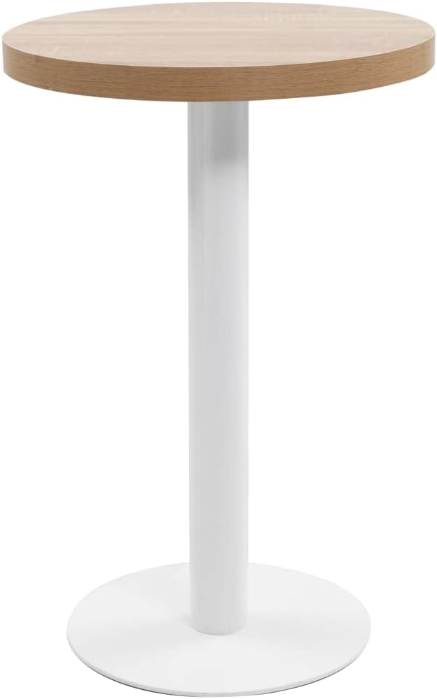 vidaXL Bistro table 50 cm MDF light brown