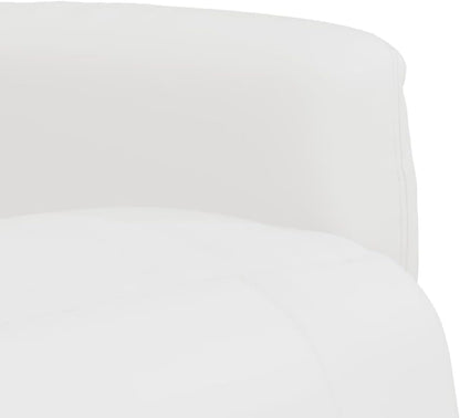 Comfortable recliner chair with reclining function, faux leather, white, max. 110 kg - White Comfort Relax Recliner Chair with Function, Faux Leather, up to 110 kg Model356510