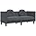 vidaXL Upholstered Sofa with Cushion, 2 Seater Two Seater Sofa Lounge Sofa Designer Sofa for Living Room, Sofa, Living Room, Sofa, Modern, Dark Grey Velvet