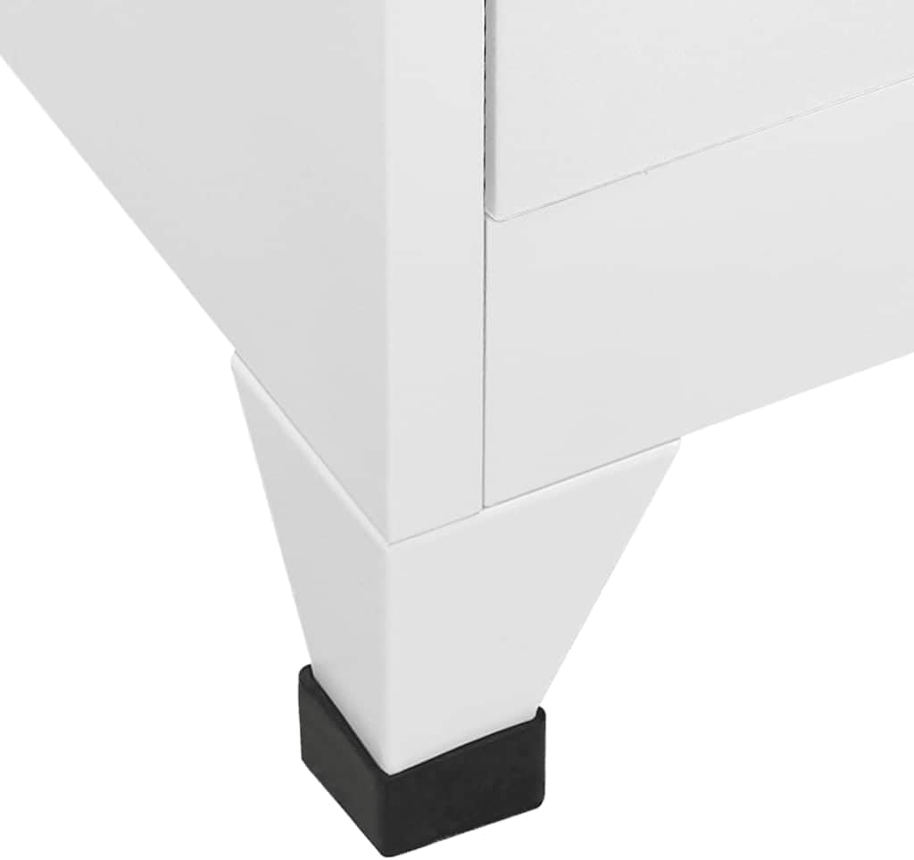 vidaXL Locker Cabinet with 3 Compartments 38x45x180cm Locker Cabinet Safe Office Cabinet - QUORE