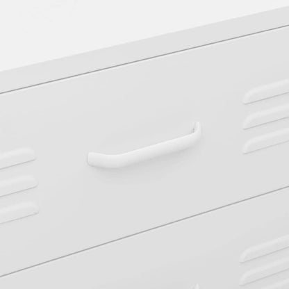 vidaXL Chest of drawers 80x35x101,5cm steel white