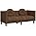 VidaXL Sofa with Pillows 2 Seat Velvet Brown, Loveseat, Two Seat Sofa