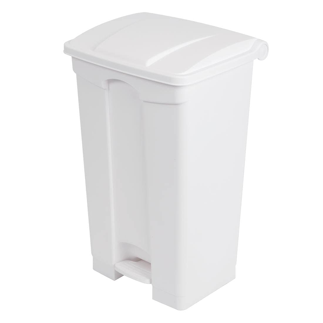 Jantex Kitchen Pedal Lid Bin White 87ltr Waste Polypropylene Catering Equipment - QUORE