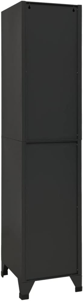 vidaXL Locker cabinet 38x45x180 cm steel anthracite coloured, storage cabinet, locker, locker, locker, cabinet, safe, storage cabinet, steel locker, office cabinet, storage cupboards - QUORE