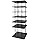 360° Floor Stand Rotating Shoe Organiser, Shoe Rack, Rotating Shoe Rack, Multi-layer Shoe Stand, Swivel for Placement, Shoes, Hats, Handbags etc. (6 Floors, Black) - QUORE