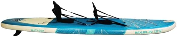 Wattsup - Sup Stand Up Paddle Opblaasbare Marlin 12'5-378x89x15cm Dropstitch - Compleet Pakket: peddel leash pomp draagtas - Tot 185kg -Blauw