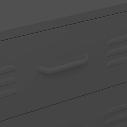 vidaXL Chest of drawers 80x35x101.6 cm steel anthracite coloured