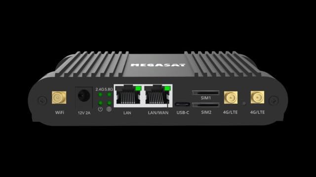 Megasat Camper Connected 5G Ready, LTE/5G + WLAN-routersysteem, dual-band 2,4/5,8 GHz, MIMO-technologie, voor campers en campers, met buitenantenne