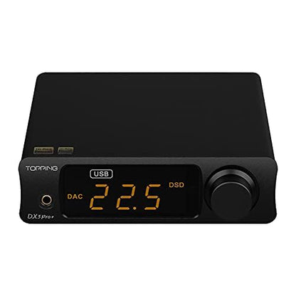 Topping DX3 Pro+ ES9038Q2M Bluetooth 5.0 LDAC Audio Decoder DSD512 DAC AMP NFCA Hoofdtelefoon Versterker Pre Versterker (zwart)