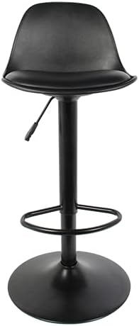 HOME DECO FACTORY HD6215 Set van 2 zitkrukken, bovenstoel, bar, zwart, PU, kunststof, andere Ty, 38 x 41,5 x 104 cm