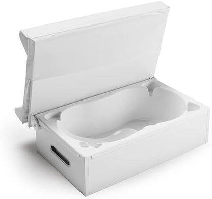G.A. Baby Collection Badkuip met deksel en kussen, 80 x 50 x 29 cm, ergonomische vorm met antislip zitting, gemaakt in Italië