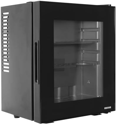 Corby Eton E glazen deur minibar in zwart – EU-stekker