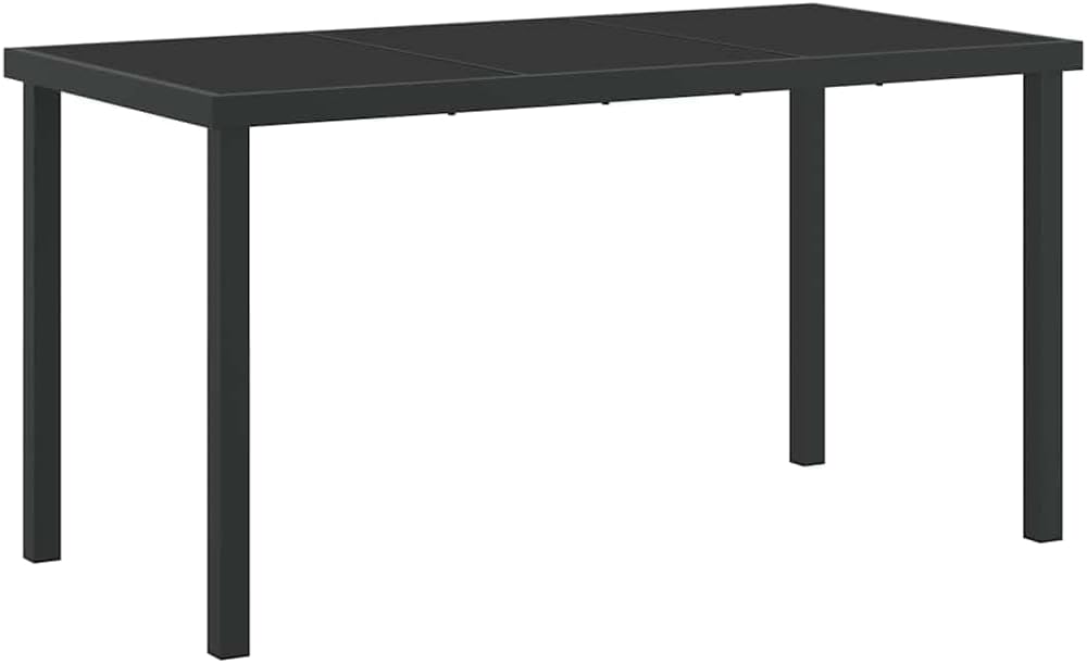 Tuinmeubelset, 5 stuks, zwart, polyrotan, zitgroep met stoelen en tafel, balkonmeubelset voor terras, tuin, balkon - QUORE