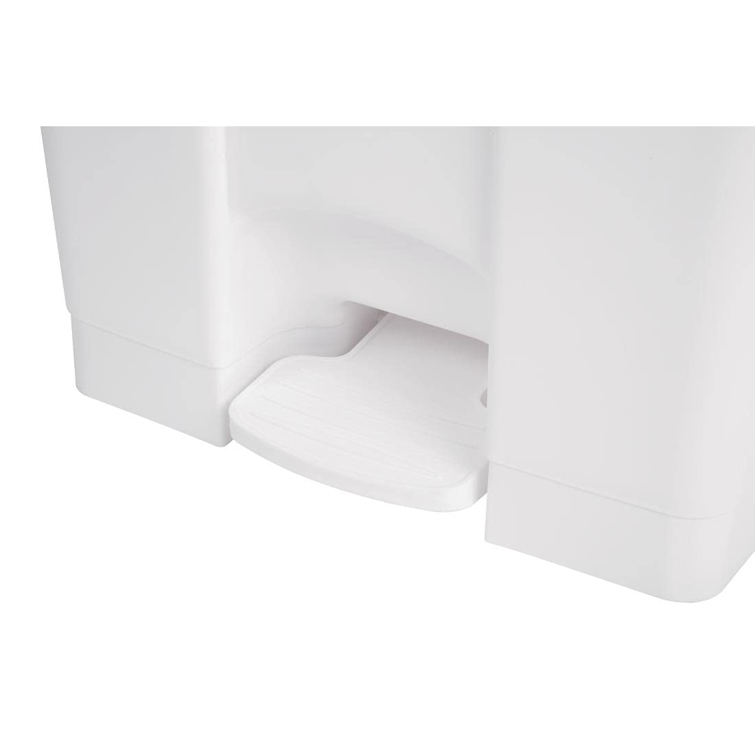 Jantex Kitchen Pedal Lid Bin White 87ltr Waste Polypropylene Catering Equipment - QUORE