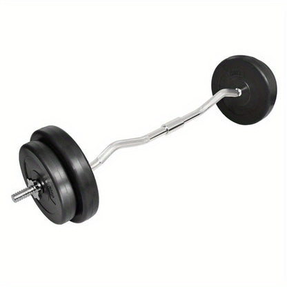 Dumbbell Set – Halterset – Gewichten Set – Curl Bar – Fitness Set – 30 kg Totaalgewicht – Duurzaam Polypropyleen