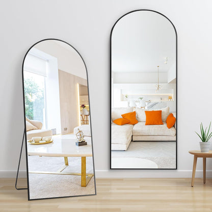 Boogspiegel – Staande Spiegel – Wandspiegel – Volledige Lengte Spiegel – Grote Slaapkamer Spiegel – 180 x 80 cm – Aluminium Frame