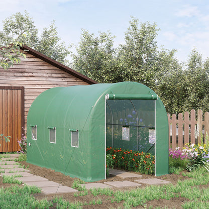 Tuinkas – Kasje – Groentekas – Plantenkas – Tunnelkas – Groen – 8 m² – Versterkt Stalen Frame – Insectengaas Ramen