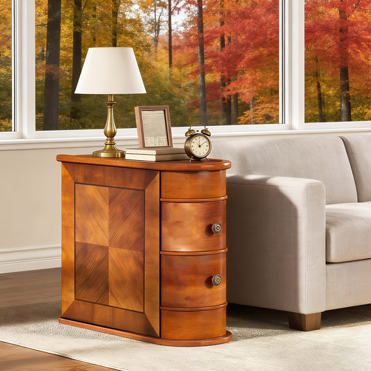 Practical Wooden Edge Table, Can Be Used As a Bedside Table, Suitable for Multifunctional Narrow Edge Tables in Living Rooms And Bedrooms, No Assembly Required, Wardrobe Storage, Luggage Rack