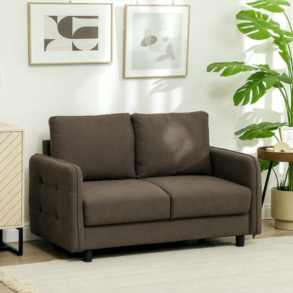 Bankstel – 2-Zitsbank – Sofa – Loveseat – Zitbank – Fluwelen Bekleding – Met Opbergruimte – Compact Formaat – Stevig Comfort