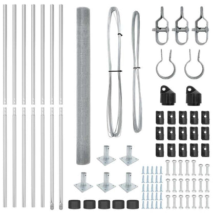 Durable Silver Steel Fence Posts Measuring 1.4 by 10 Meters.