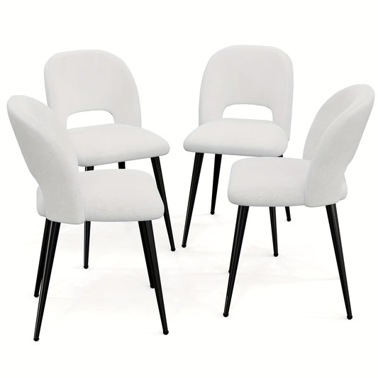 Set Of 4 Velvet Banquette Seating - Luxury Restaurant Booth Chairs with High Backrest, Commercial Grade Velvet Upholstered Seating for Dining Rooms, Hotels & Cafes, Cafe Decor, Hotel Furniture, Elegant Design, Sturdy Construc