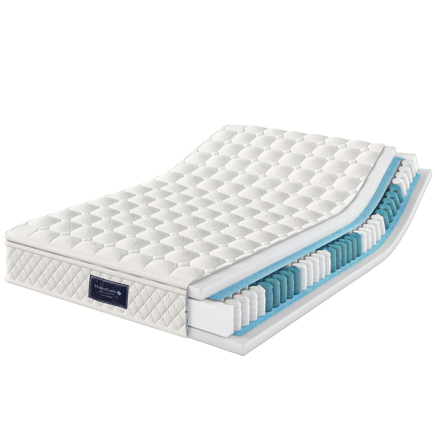 7-Zone Matras – Traagschuim Matras – Pocketvering Matras – Koelgel Matras – Tweepersoons Matras – 160x200 cm – Oeko-Tex Gecertificeerd – H3 Extra Stevig