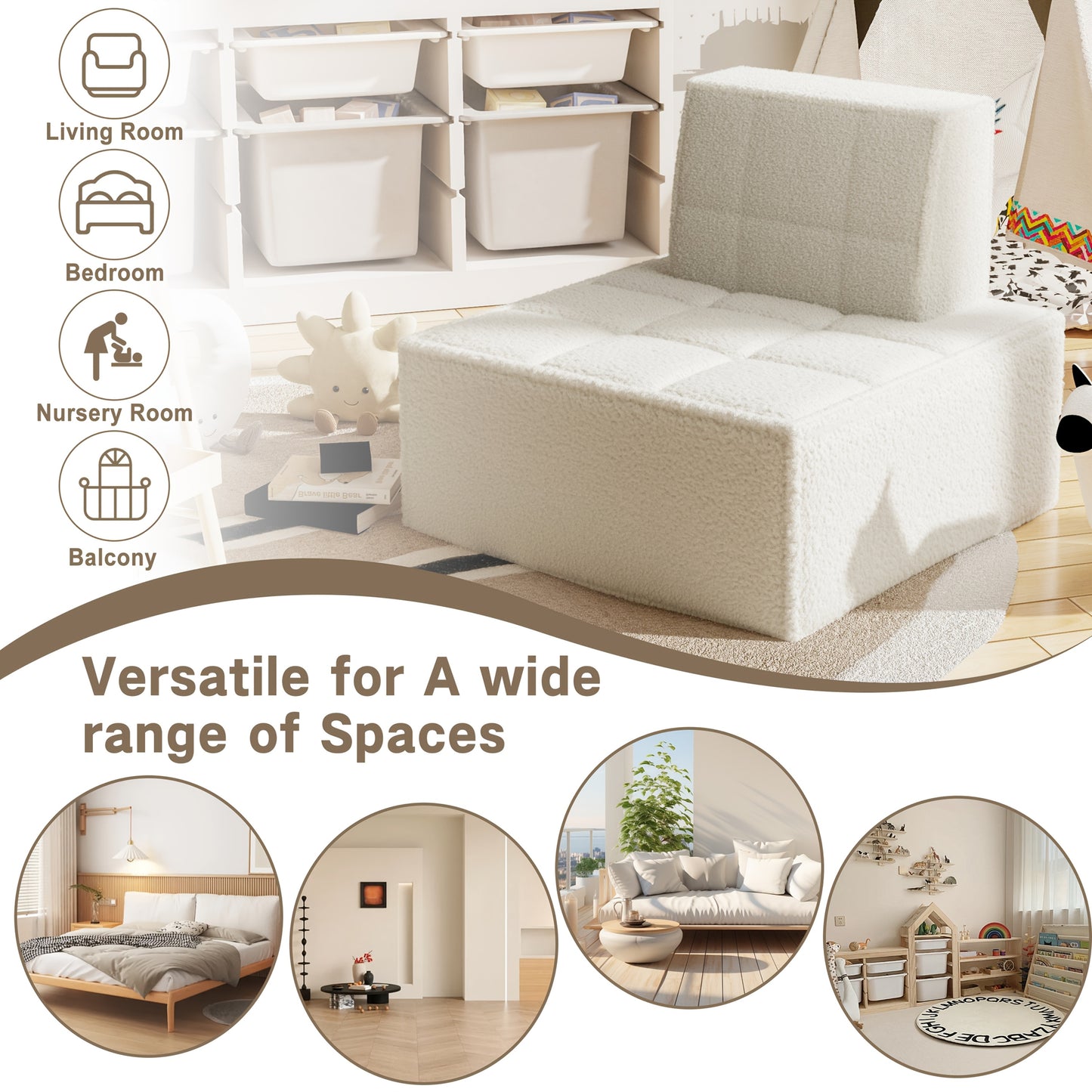 Mini Sofa - Space-Saving Compact Lounge Chair, Comfortable Reading Seat, Easy-to-Clean Pet Sofa, Suitable for Apartments and Living Rooms
