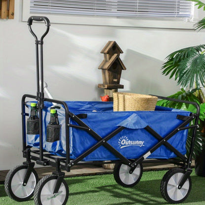 Bolderwagen – Handkar – Transportkar – Bolderkar – Tuinkar – Inklapbaar – Verstelbare Handgreep 77,5-200 cm – Stevig Stalen Frame met All-Terrain Wielen
