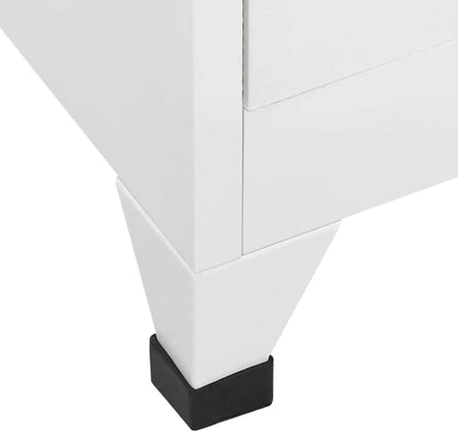 vidaXL Locker Cabinet with 18 Compartments Metal Locker Cupboard Cabinets Lockers - QUORE
