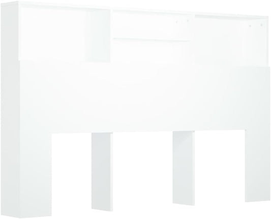vidaXL Headboard cabinet 160x19x103.5 cm white, headboard cabinet, headboard cabinet, bed frame cabinet, headboard cabinets, headboard cabinets, bed box cabinets - QUORE