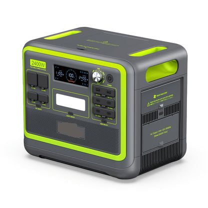 Zonne-Energiegenerator – Powerstation – Mobiele Stroomvoorziening – Draagbare Generator – LiFePO4 Batterij – 2400W AC Uitgangen – Snelladen