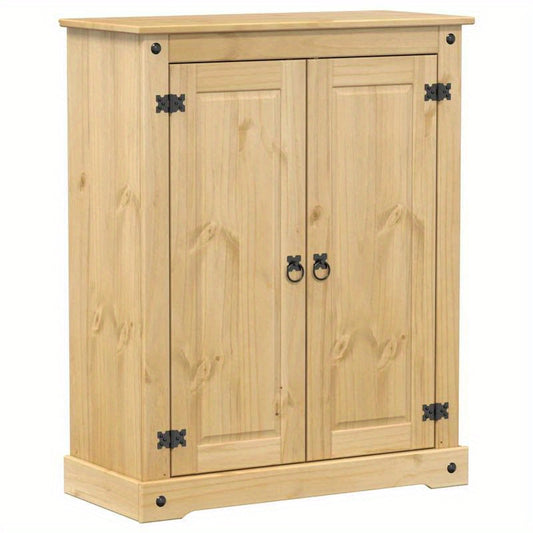 Schoenenkast – Schoenenrek – Schoenenkast – Opbergkast – Schoenenopbergmeubel – Marrone – Massief Vurenhout – 2 Deuren en 3 Lades – Vrijstaand en Stabiel – 86x38,5x108 cm