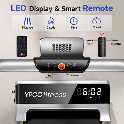 Loopband – Wandelband – Walking Pad – Treadmill – Hometrainer – Inklapbaar – Met Hellingsfunctie – Stille Motor – App Bediening