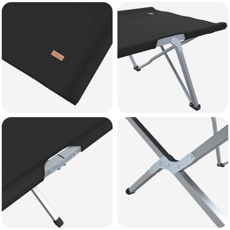 Campingstoel – Vouwstoel – Klapstoel – Kampeerstoel – Visstoel – Aluminium Frame – 600D Oxford Stof – Inklapbaar – Zwart