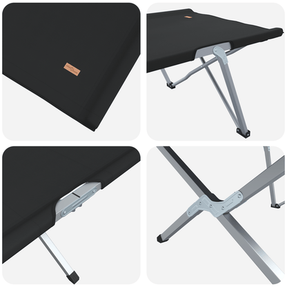 Campingstoel – Vouwstoel – Klapstoel – Kampeerstoel – Visstoel – Aluminium Frame – 600D Oxford Stof – Inklapbaar – Zwart