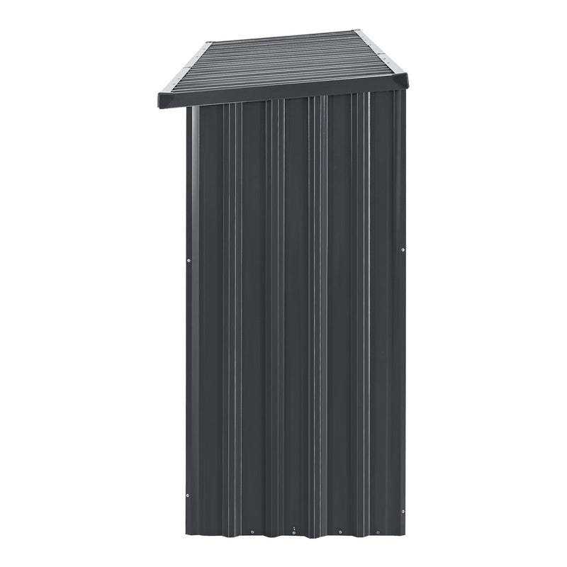 Houtopslagrek – Houtrek – Houtberging – Haardhoutrek – Brandhoutrek – Stalen Constructie – Weerbestendig Antraciet 155x45x157 cm