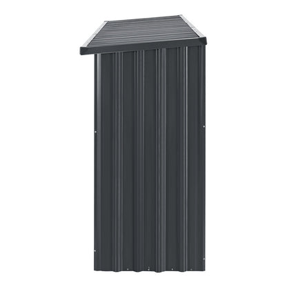 Houtopslagrek – Houtrek – Houtberging – Haardhoutrek – Brandhoutrek – Stalen Constructie – Weerbestendig Antraciet 155x45x157 cm
