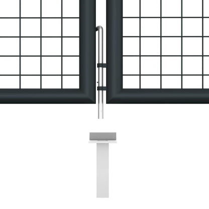 Gashek – Tuinhek – Schutting – Afsluiting – Veiligheidshek – Gegalvaniseerd Staal – 400x150 cm Antraciet