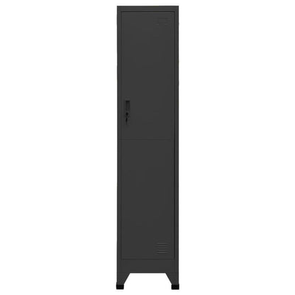 Opbergkast – Opbergmeubel – Bergkast – Ladekast – Kast Met Wielen – Zwart-Wit Modern Design – 38x45x180 cm – Stevige Houten Bovenkant