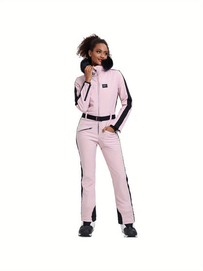 Skipak Dames – Skipak Winterpak – Sneeuwpak – Ski Overall – Jumpsuit Dames – Waterafstotend Polyester – Met Capuchon